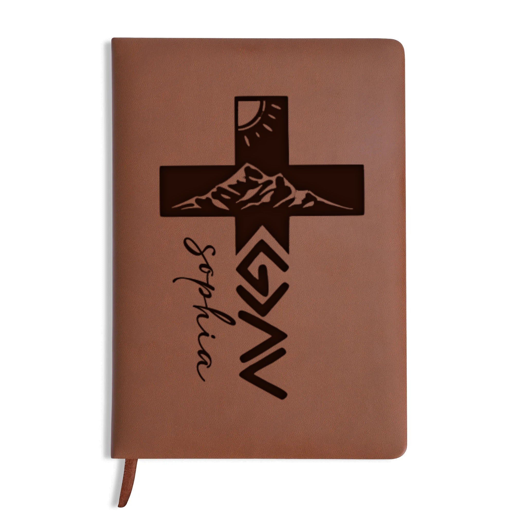 Personalized Christian Journal with "God Is Greater Than The Higher And Lows", Custom Name Prayer & Faith Notebook, Religious Gift, First Communion Gifts, Birthday. NBLAF56